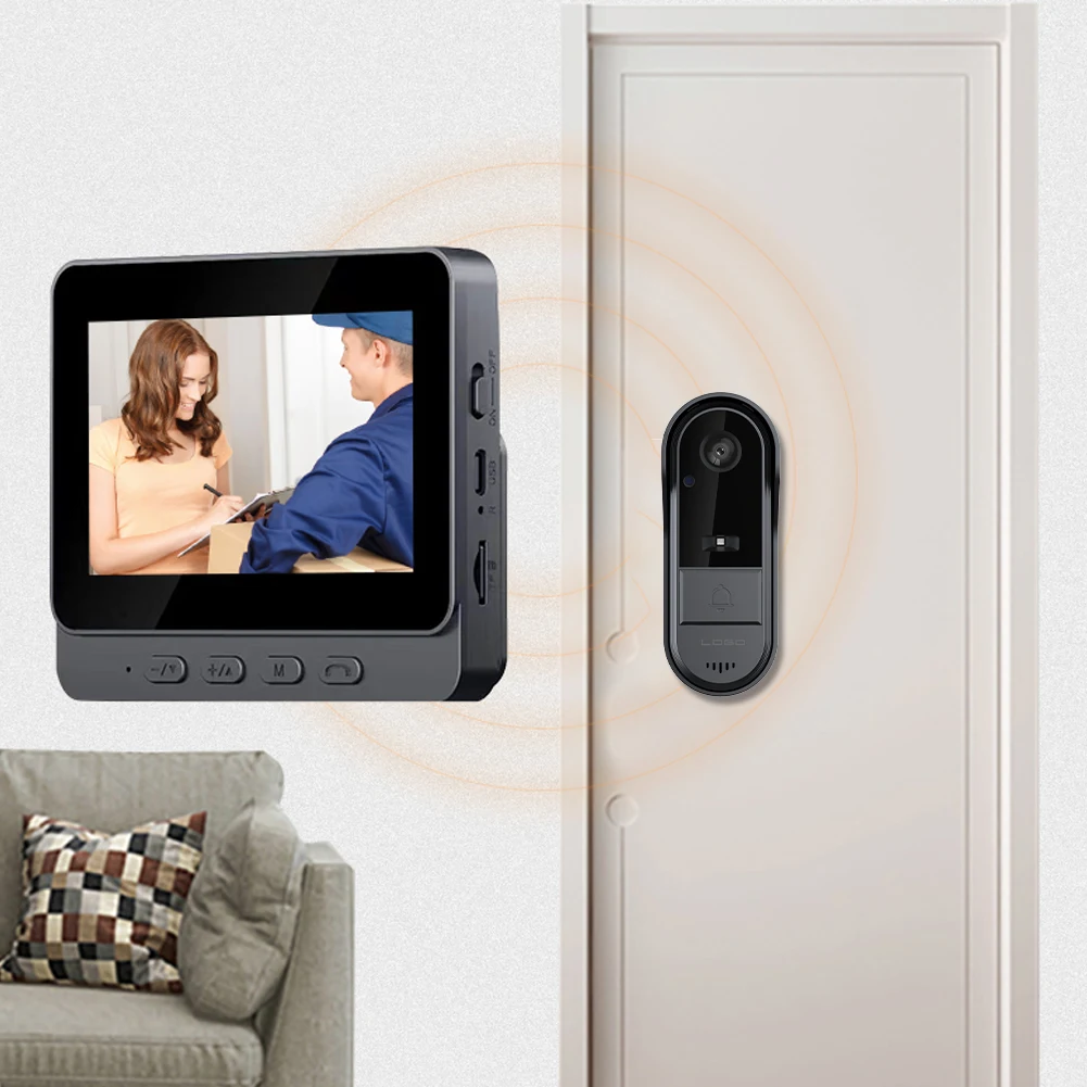 2.4G WiFi 무선 비주얼 초인종 IR 야간 투시경 무선 비디오 초인종 가정 안전을 위한 방수 비디오 인터콤 도어 카메라