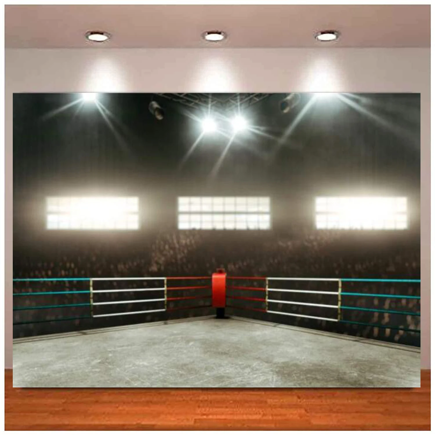 Boxe Match Arena Fotografia Sfondo Wrestling Match Arena Sfondo Boxe Palestra Kung Fu Palestra Palestra Decor Banner Adulti