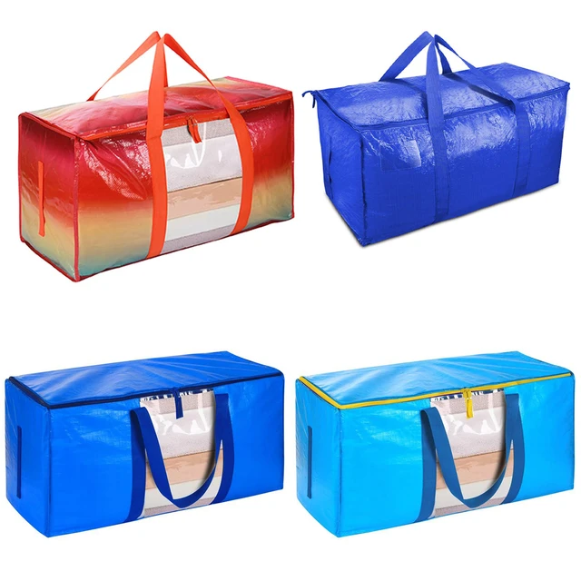 Heavy Duty Extra Large Moving Bags W/ Backpack Straps Strong  Handles&Zippers, Storage Totes For Space Saving,Fold Flat,Clothing -  AliExpress