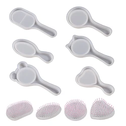 F19D Hairbrush Epoxy Resin Mold Handmade Comb Silicone Mold DIY Hair Styling Comb Tool for Jewelry Craft Making Easy to Clean