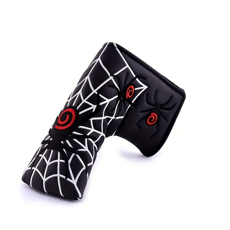 1pc Fashionable Golf Putter Covers, Blade Putter Headcovers, Embroidered Spider Design Putter Protector 4