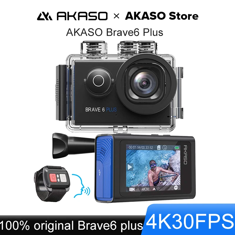 AKASO V50 Pro Native 4K/30fps 20MP WiFi Action Camera EIS Touch Screen 30m  Waterproof 4k Sport Camera Support Micro - AliExpress