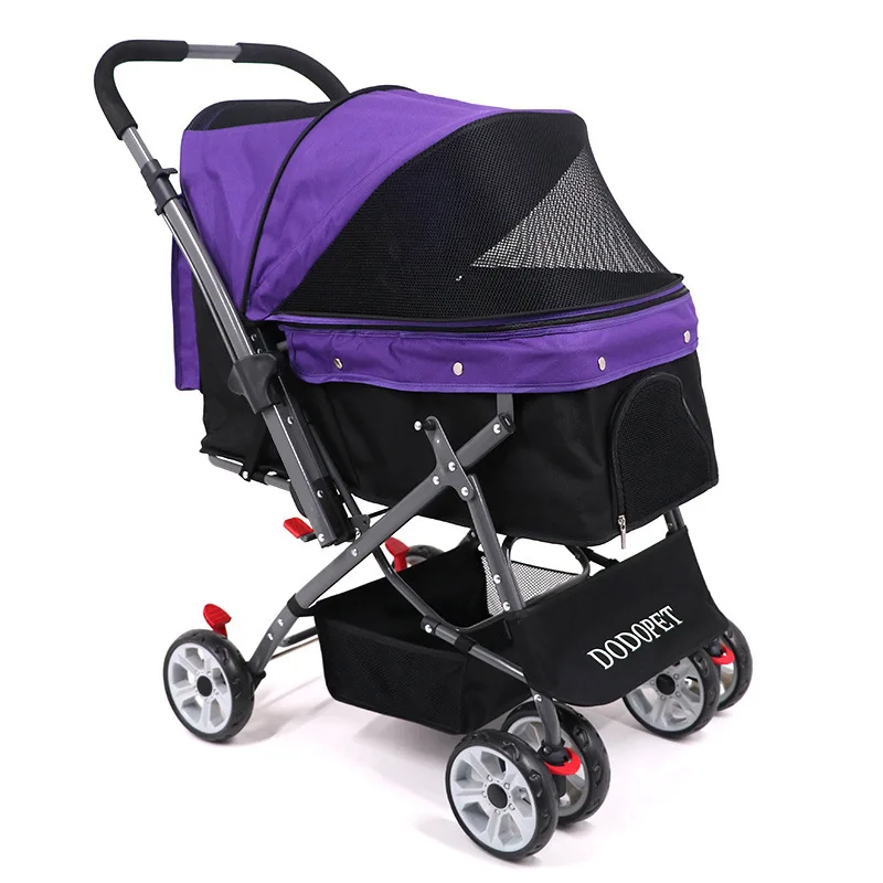 Outdoor Walking Shopping Trip Dog Cat Carrier Pet Buggy Stroller Bag Carriage House Kennel Pram Folding 30kg
