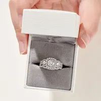 Newshe 2 Pcs Wedding Rings Set for Women 925 Sterling Silver 2.4Ct Round Pear White Cz Luxury Engagement Jewelry Size 4-13 - Image 4