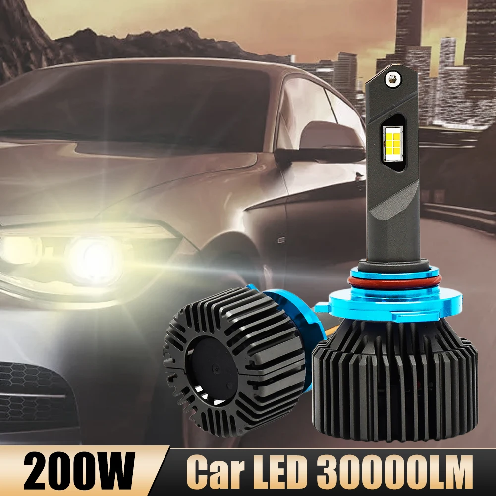 

2 шт., автомобильные фонари, H1 H4 H7 H8/9/11 9005 9006, 3000 лм 4300K/6000K/K