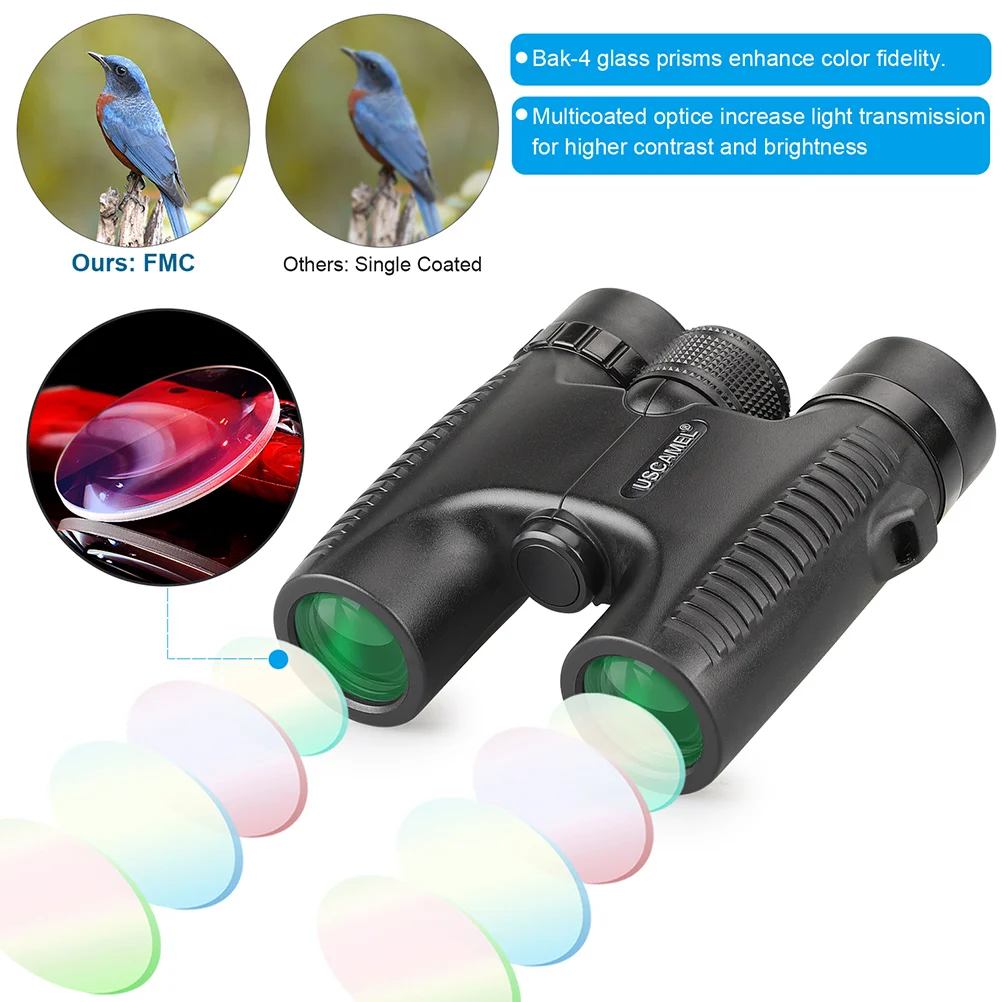 

10x26 Compact Binocular High Definition Waterproof Anti-fog Professional Outdoor Hunting Binocular for Camping Hiking Fishing