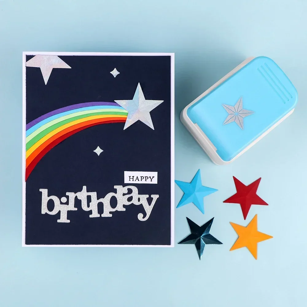 창의적인 3D 별 모양 엠보싱 펀치, 스크랩북킹, 저널링, 3D 종이 공예, DIY 카드 제작 펀치 프로젝트용 도구