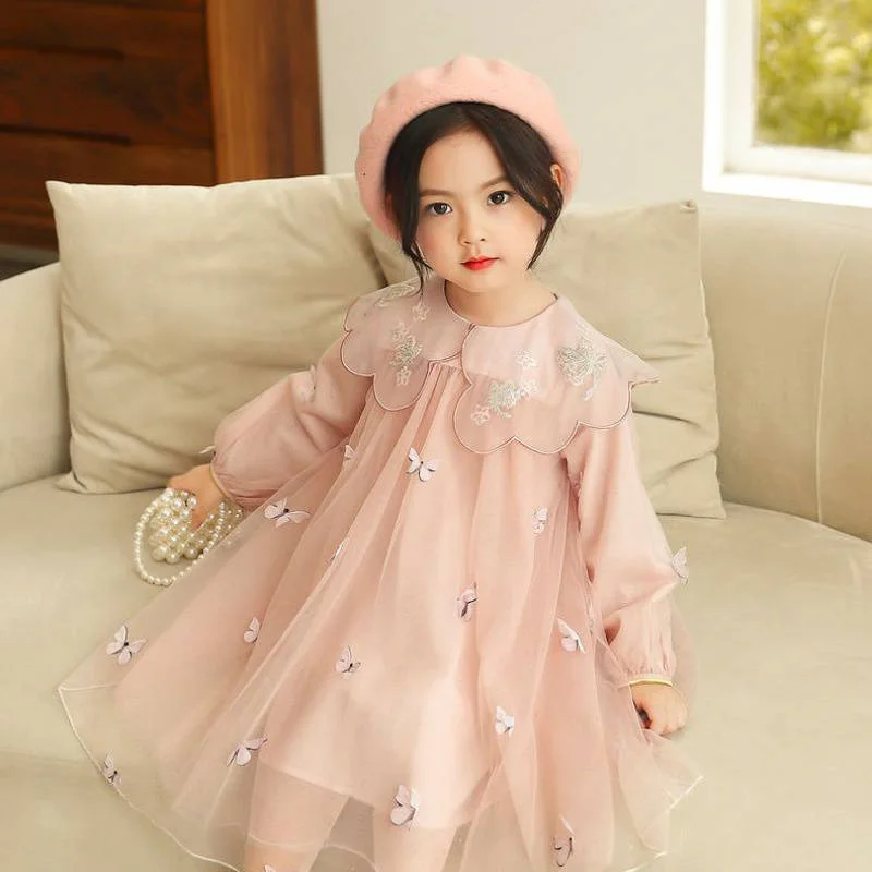 Girl Dress Kids Skirts Spring Autumn Cotton 2022 New Arrive Flower Girl Dress Party Evening Gown Beach Outdoor Children Clothing