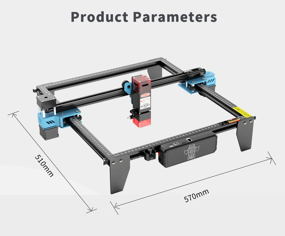 Twotrees TTS-10 Pro 80W Laser Engraver Add Touch screen Metal Laser Engraving Machine DIY Logo Printer Laser Cutting Acrylic MDF