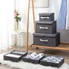 1pc/storage box household clothes fabric wardrobe storage box basket toy clothing storage box artifact foldableable box 6