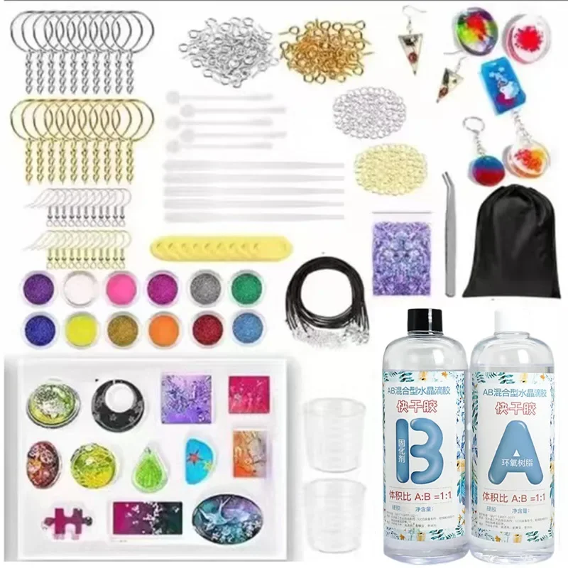 Epoxy Resin Kit for Jewelry Making with Silicone Molds