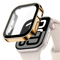 Premium Tempered Glass Screen Protector Cover for Series 9-7-8 45mm (Plating Rose gold 13)