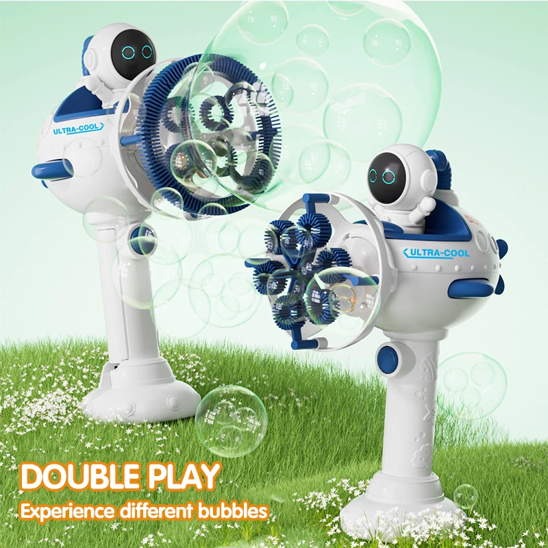 Automatic Bubble Gun Kids Toys Bubbles Maker Electric Soap Blowers Summer Outdoor Party Games Children Gift Cartoon Machine 2