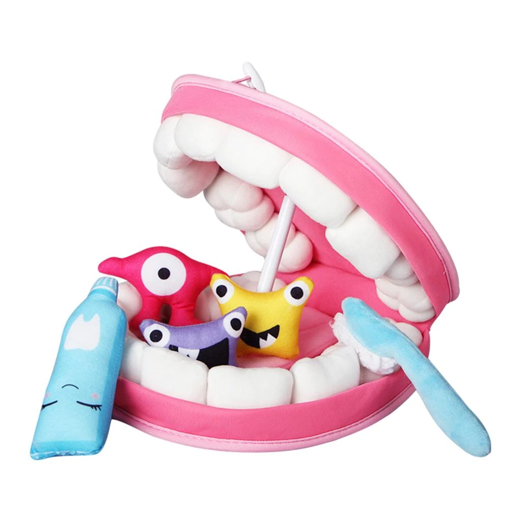 Distracción De trato fácil Ligero Juego de juguetes de dientes para niños, juguete educativo de simulación de  felpa para aprender a desarrollar los gérmenes orales, para preescolar| | -  AliExpress