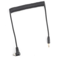 Professional - Grade Flash Sync Cable with Secure Screw Lock and Extended Coiled Design (Black)