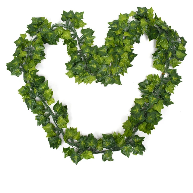 Mesterséges Borostyán Rattan Levél Selyem Növény Otthoni Esküvői Fürdőszoba Dekoráció Kerti Parti Szőlőlevelek Barkácsolás Hamis Növények - Image 3