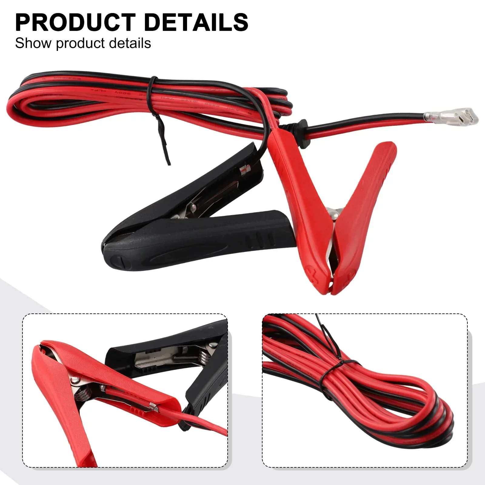 12V 1.8m 18AWG Crimp Lock Terminal Extension Car Battery To For Alligator Clips Cable For Car Boat Battery Charging Accessories