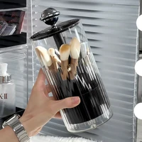 Makeup Brush Holder Organizer with Lids, Dustproof Make Up Brush Container, Vanity Cosmetic Storage Cup for Bathroom Countertop 1