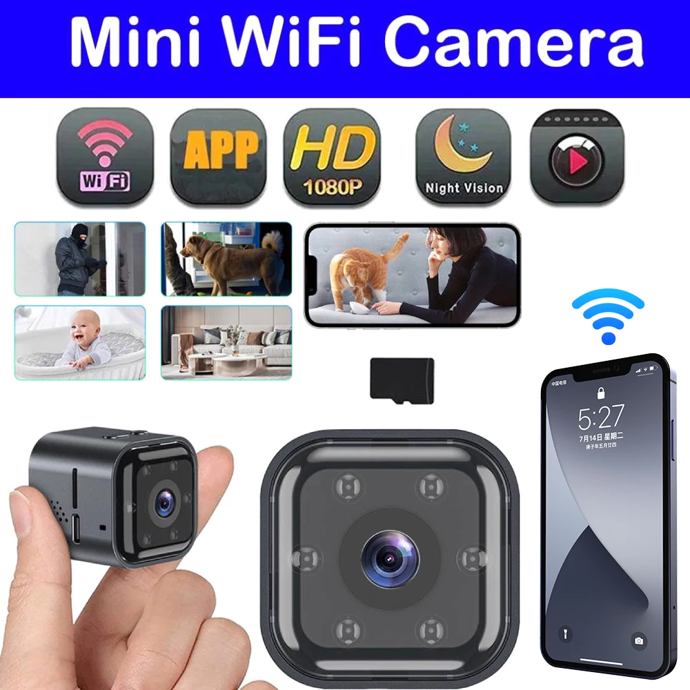 Mini Camera Wifi Wireless Smart Home 1080P IP Camera Indoor Security Surveillance Night Vision Camcorder Audio Video Recorder 1