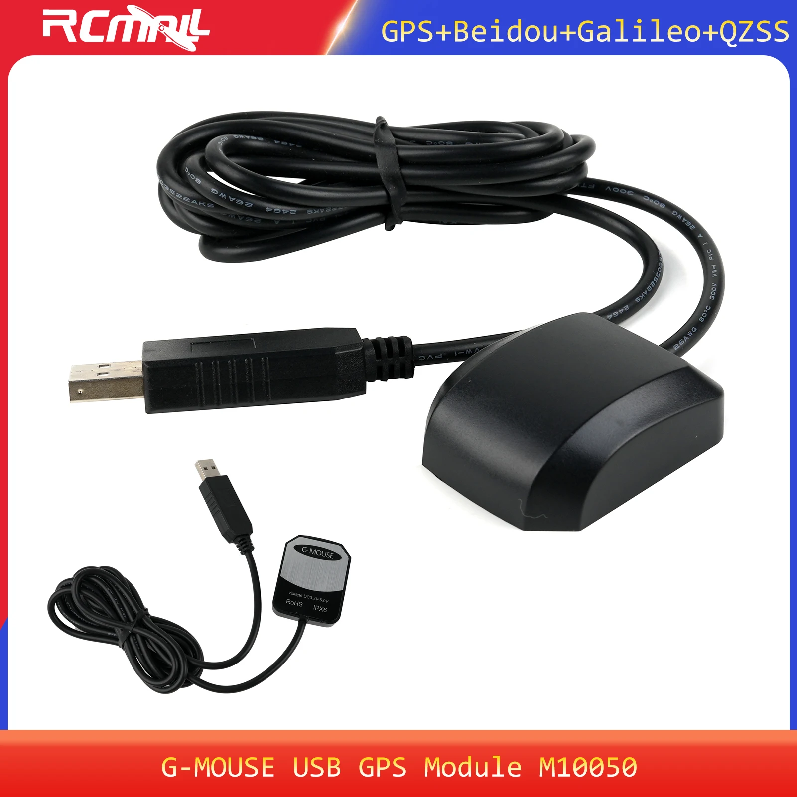 G-MOUSE USB GPS 모듈 M10050 (플래시 CH340 USB to TTL, 자석 베이스 GNSS 수신기 포함) 자동차, 보트, 노트북 내비게이션용