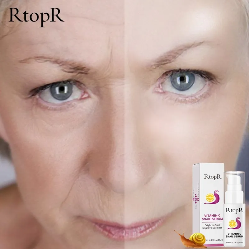 Face Serum Anti Wrinkle Firming Bright Repair Essence Treatment Snail VC Collagen Rich In VitaminC Skin Care Products_voghion.com