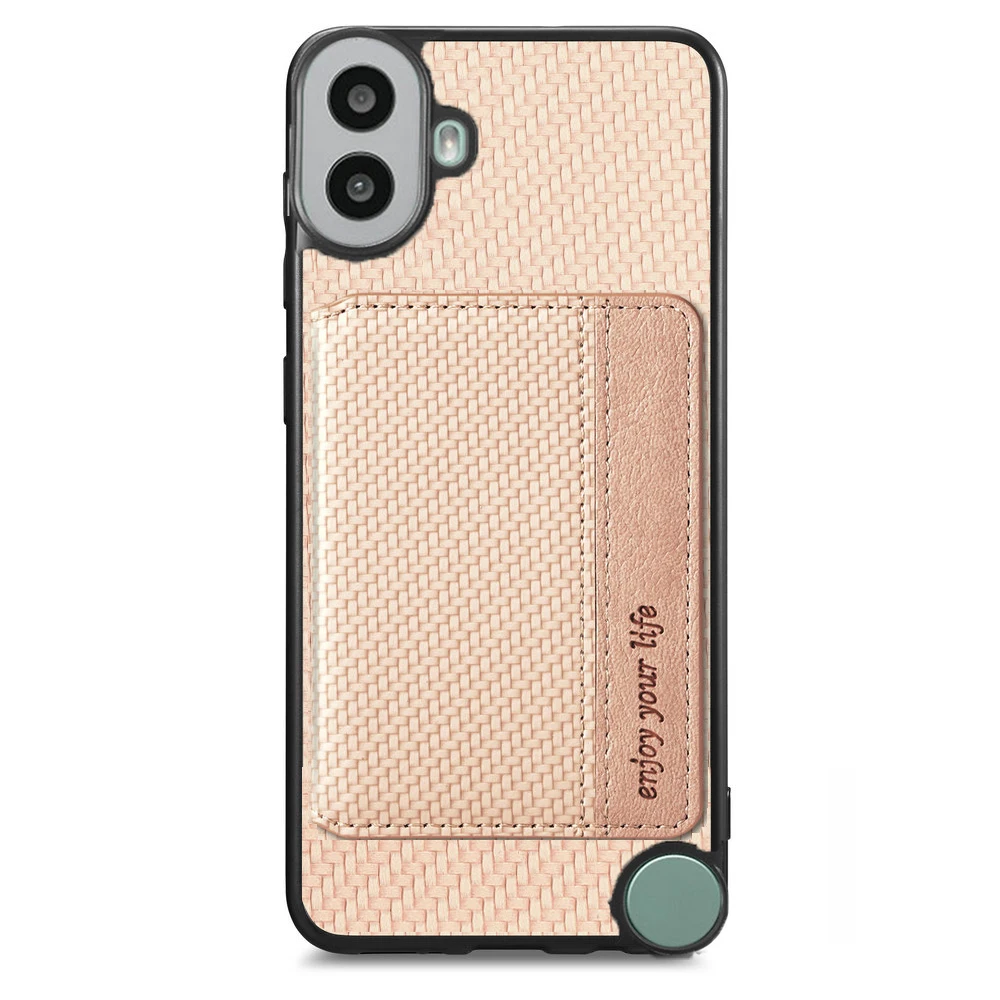Leather Card Case Wallet with RFID Protection and 360° Protective Magnetic Back Cover
