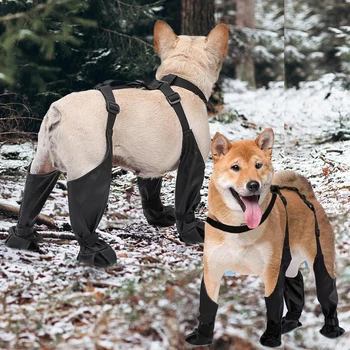 2025 Best Anti-Slip Dog Shoes Pet Paw Protector Dog Rain Booties, Dirty-proof & Anti-fall Dog Outdoor Dog Suspender Sock Shoes 1