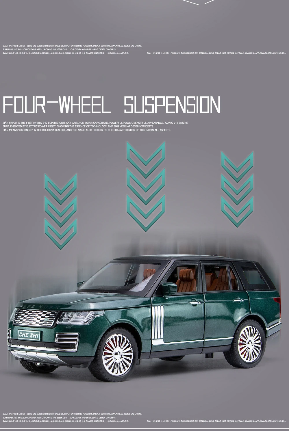 Land Rover Range Rover 1:24 Alloy Car Models Luxury Toys For Kids Gifts Collections