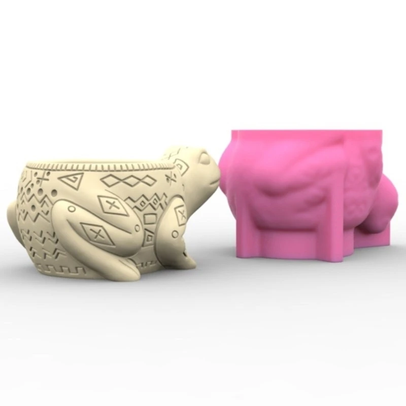 Silicone Vase Molds Flower Bottle Mold Frogs Unique Flowerpot Molds Silicone Texture for Hand-Making Craft Vase
