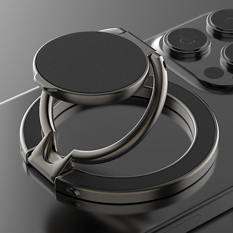 Двосторонній тримач телефону MagSafe 2025 року для iPhone 17/15/16, складний 360 ° Обертова підставка, сильний магніт і опора для рукоятки пальців