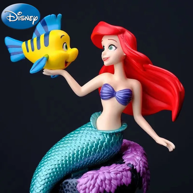 Disney Ariel Princess Action Figure 19cm The Little Mermaid Ariel Figuras  Anime Model Toys Dolls Disney Accessories Decor Gifts