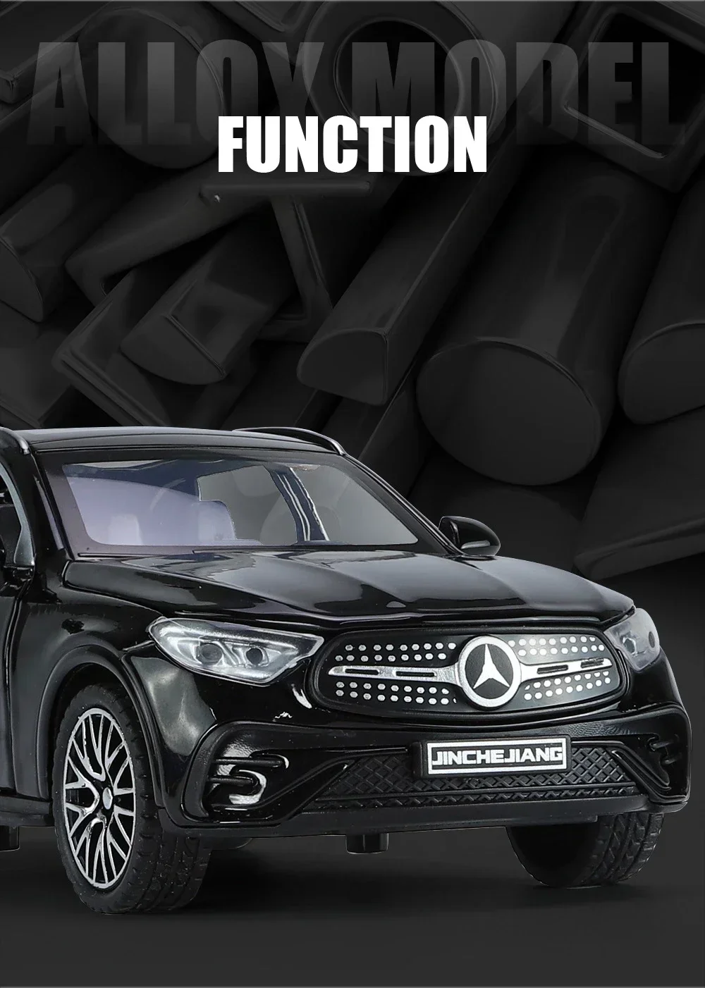 1:32 Mercedes-Benz GLC-400E High-Fidelity-Autospielzeugsammlung mit Sound und Licht, hochwertige Dekoration, Kinderspielzeuggeschenk – Detail 5