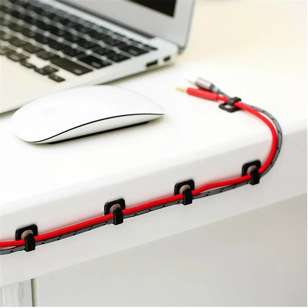 18pcs Usb Organizer Cables Desk Cable Holder Self-adhesive Cable Clip Cord Holder Winder Wire Clips Office Accessories