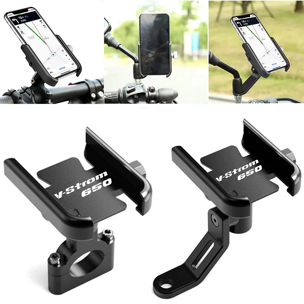 Quadlock Motorcycle Mount KIMISS Motorcycle GPS Phone Holder Bracket - 0.8 Inch Aluminum Mount For Suzuki V-Strom DL1000/DL650 Motorcycle Gps Bracket