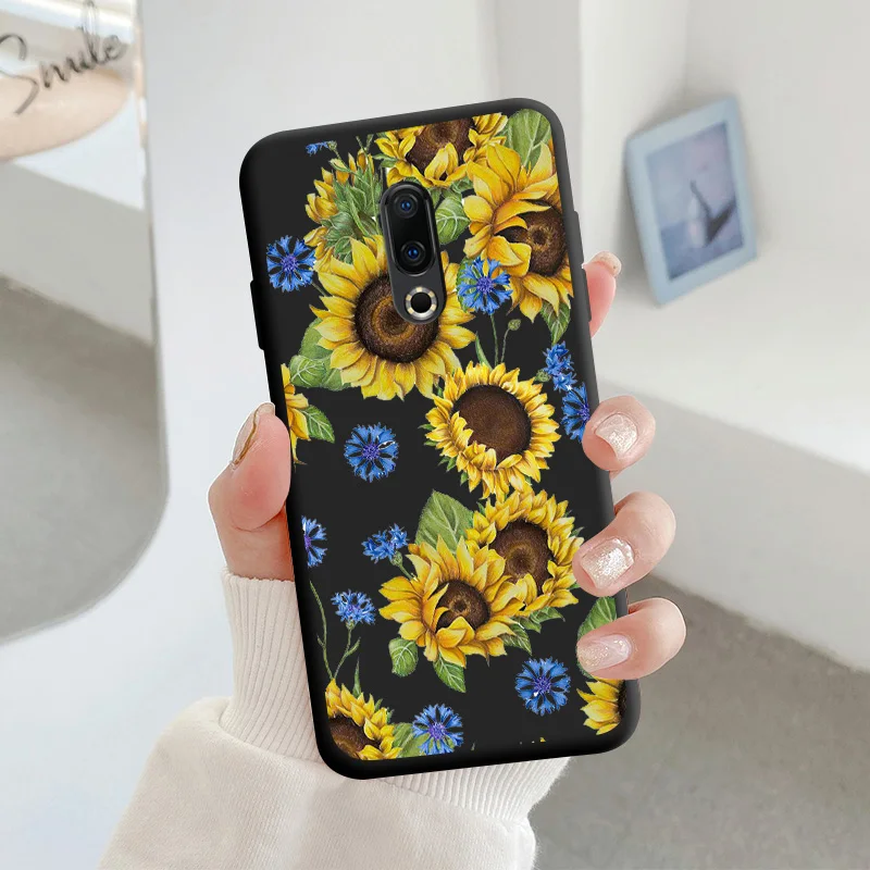 For Meizu 16 Protective Shell Silicone Soft Shell Phone Case Candy Color Case Fashion Silicone Color Chrysanthemum meizu phone case with stones Cases For Meizu