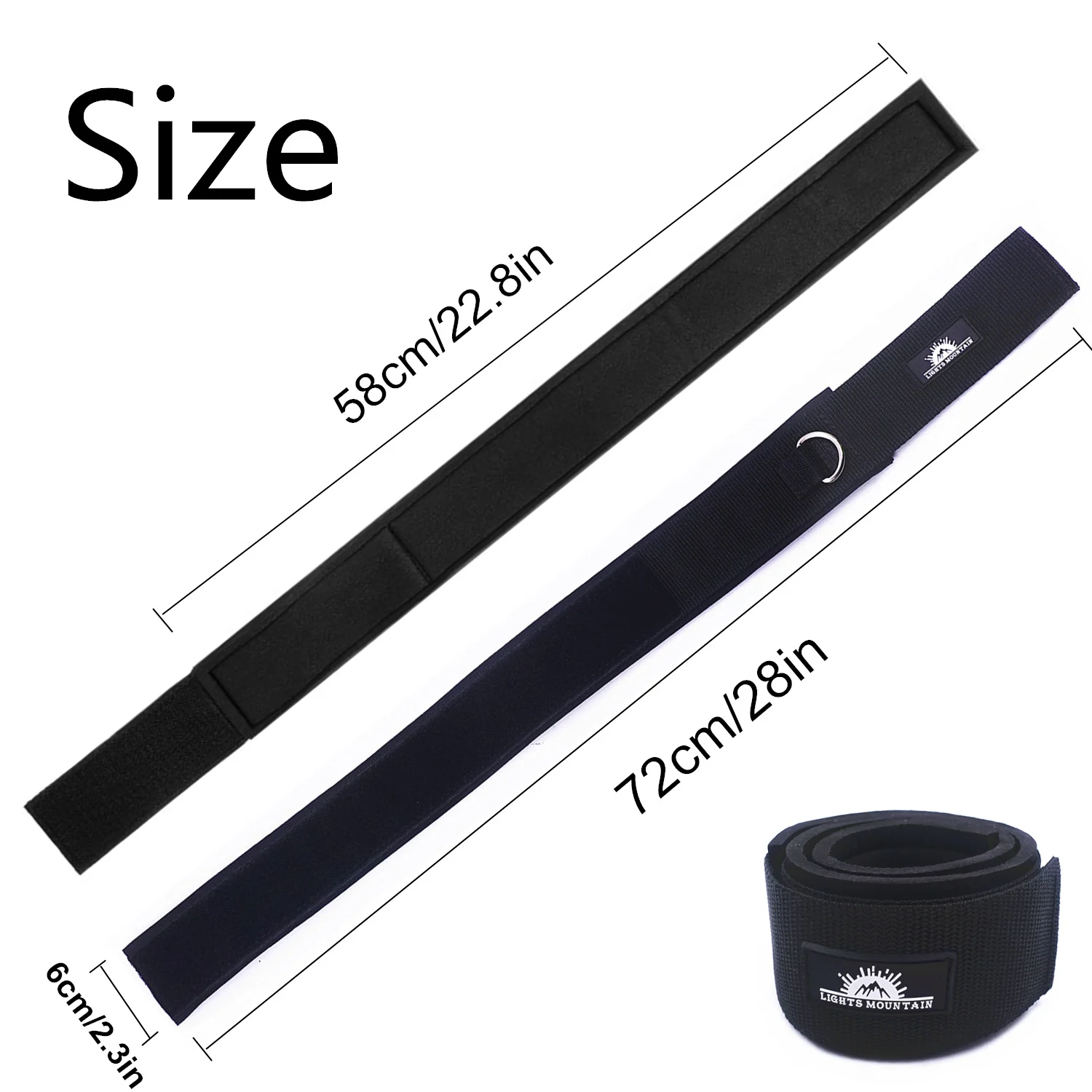 1 Pair Adjustable Thigh Ankle Strap Leg Cuffs Neoprene Padded Straps D-Ring Glute Kickback for Home Gym Cable Machine Exercise 2