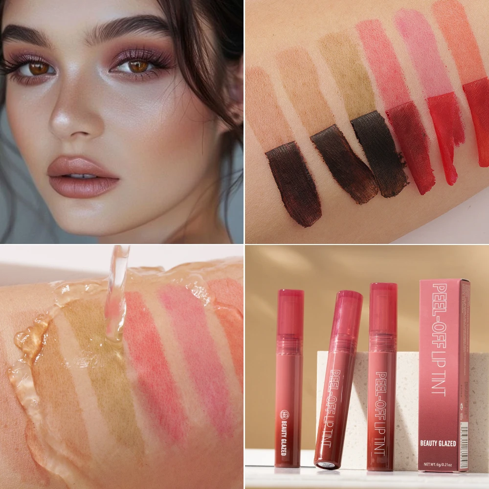 6 Color Peel Off Liquid Lipstick Waterproof Long Lasting Tear Lip Makeup Women Sexy