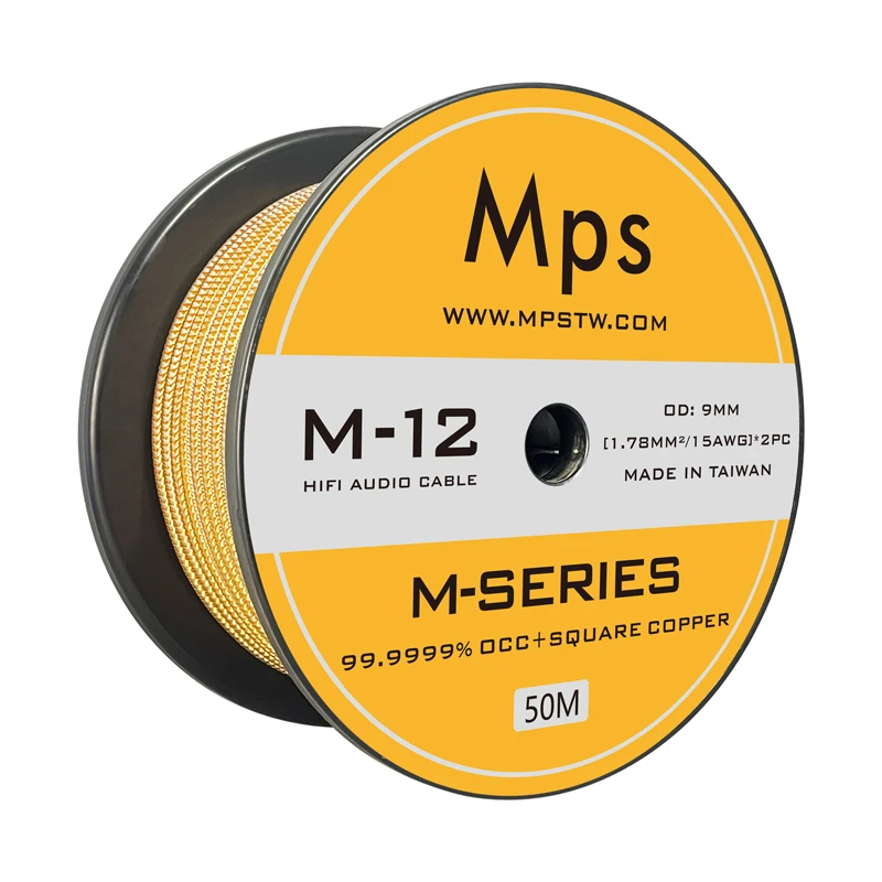 

MPS M-12 99.9999% OCC+OCC square Copper for HiFi audio cable wire line/CD DAC RCA XLR Amplifier diy cable wire line