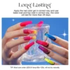 ROSALIND 6PCS Neon Glow Gel Nail Polish Set Hybrid Varnishes  Semi Permanent Top Base Coat Nail Gel Kit Need UV Lamp Nail Art 4