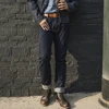 Red Tornado 12oz Slim Straight Jeans Rinsed Spring Men's Red Selvedge Denim Pants GT-0003 1