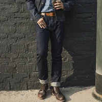 Red Tornado 12oz Slim Straight Jeans Rinsed Spring Men's Red Selvedge Denim Pants GT-0003 1