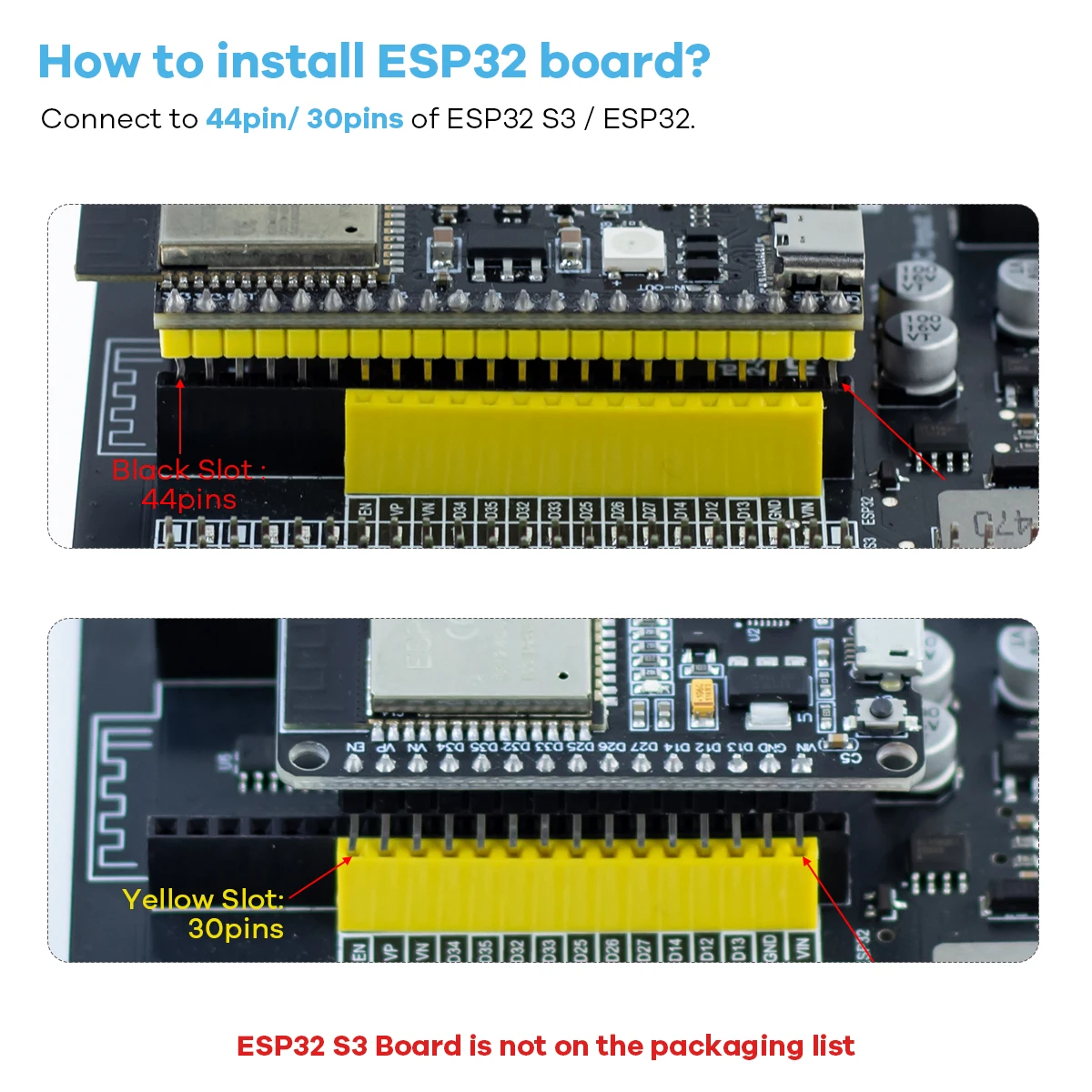 รูปสินค้า บอร์ดเชื่อมต่อ ESP32 สำหรับพัฒนาโปรเจกต์ IoT