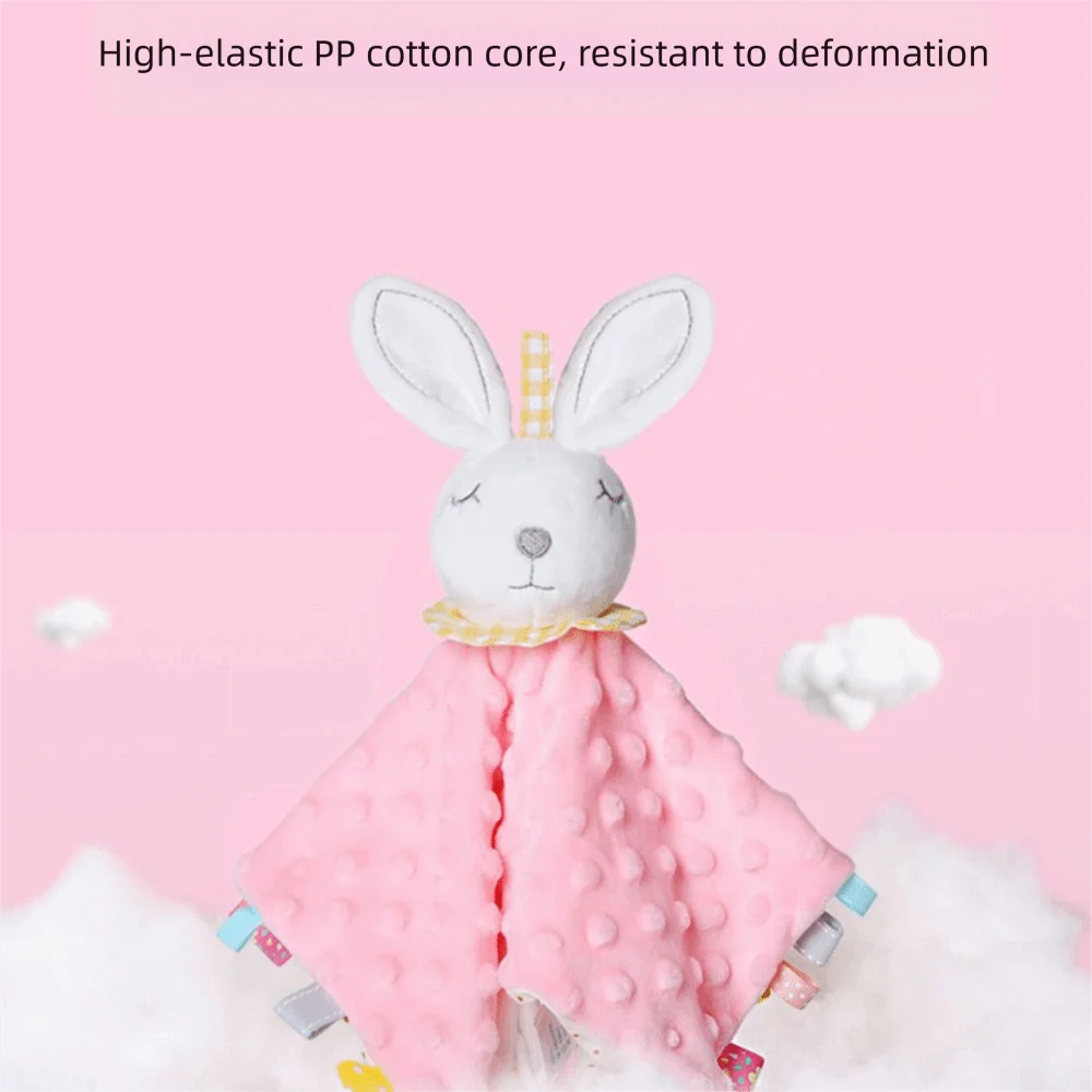 Comforter Baby Security Soothing Towel Snuggle Toy Stuffed Animal Newborn Saliva Towel Silicone Teether Adorable
