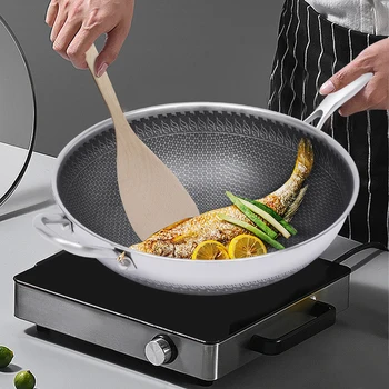 Padella in acciaio inossidabile coperta argento da 1 litro da 12 pollici con rivestimento a nido d’ape Woks e padelle per friggere con rivestimento a nido d’ape per friggere 2 Padella in acciaio inossidabile coperta argento da 1 litro da 12 pollici con rivestimento a nido d'ape Woks e padelle per friggere con rivestimento a nido d'ape per friggere 2