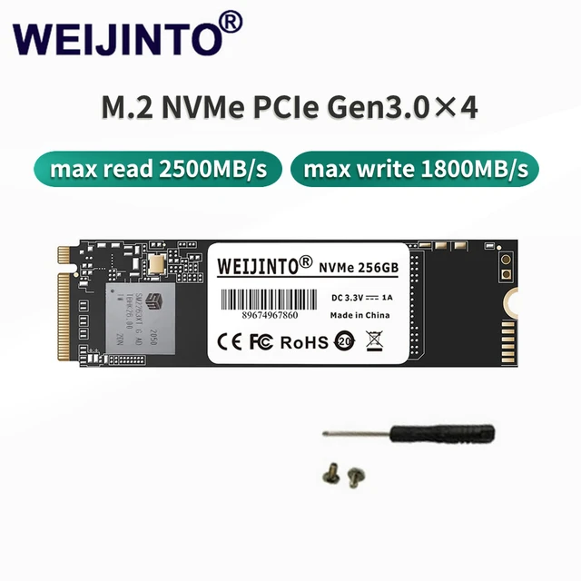 SSD M2 NVMe 256GB 128GB 512GB 1TB WEIJINTO M.2 PCIe dizüstü masaüstü için  dahili katı hal sürücü - AliExpress