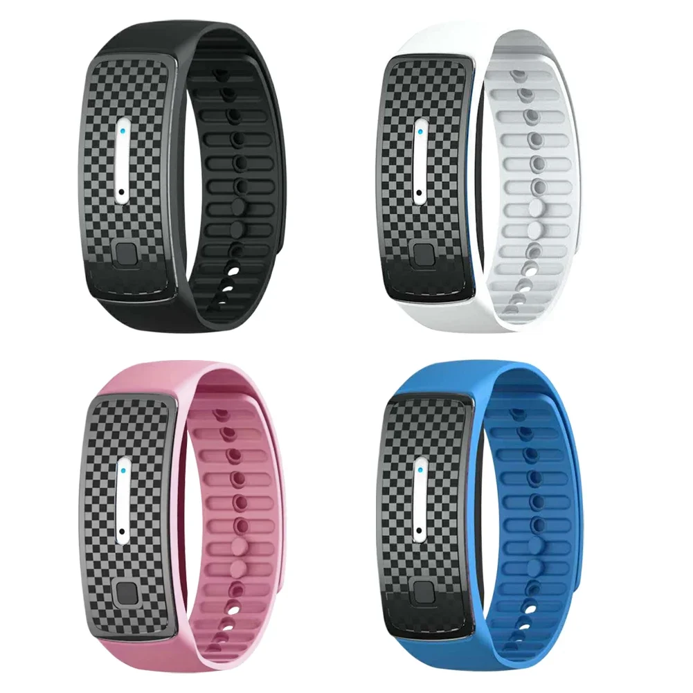Ultrasonic Anti Mosquitoes Bite Wristband 3 Modes Kids Adult Repellents Watch Waterproof Rechargeable for Summer Indoor Outdoor