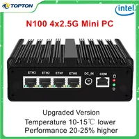 4x i226-V 2.5G Solid Micro Firewall Appliance Intel N100 Fanless Mini PC N5105 J4125 VPN Soft Router Proxmox pfSense OPNsense 1