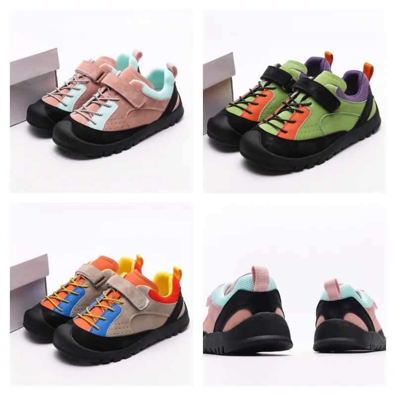 Real leather Climbing Children's shoes Famous Designer Luxury Brand High quality Youth Sneakers Non-slip Basketball shoes 1