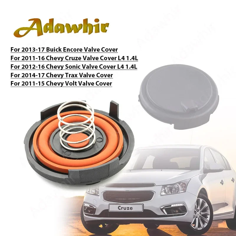 PCV Valve Cover Repair Kit Valve Cap with Membrane for Buick Encore Chevy Cruze Sonic Volt CChevrolet 1.4L 25198874 55573746