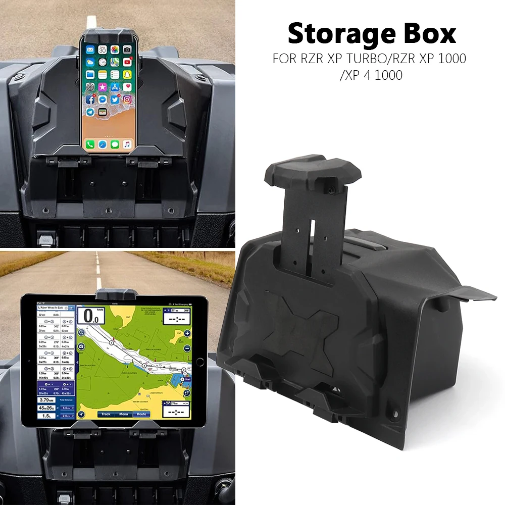 New Extended Electronic Device Holder GPS Tablet Mount Storage Box UTV Accessories For Polaris RZR XP 4 1000 RZR XP Turbo S